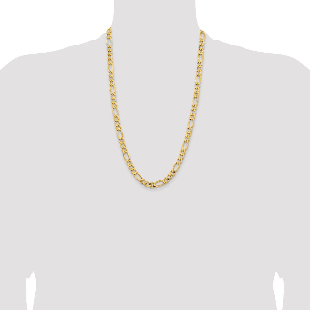 10k 8.5mm Semi-Solid Figaro Chain