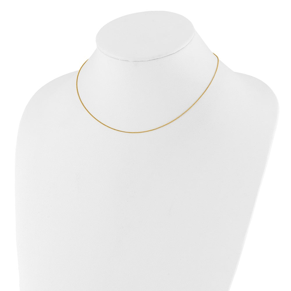 10k .8mm Baby Spiga 1in+1in Adjustable Chain
