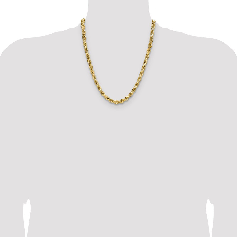 10K 6.5mm Diamond-Cut Rope Chain