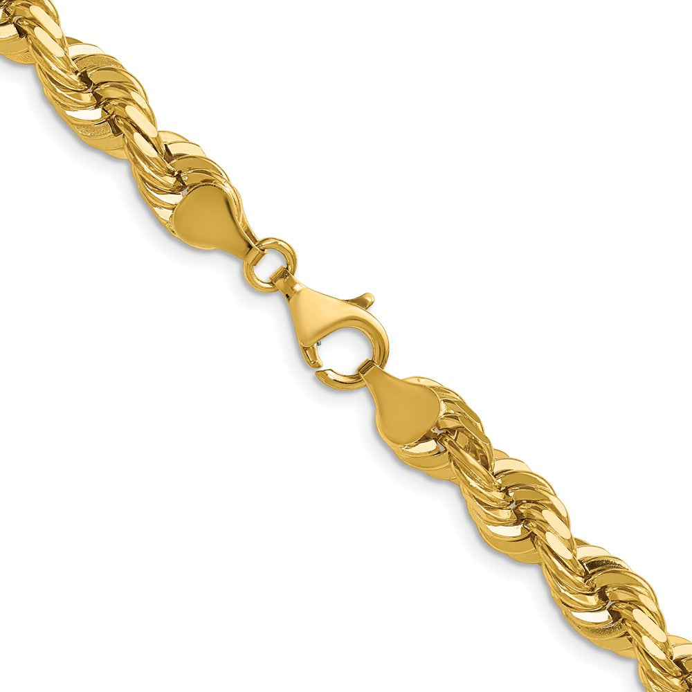 10K 7mm Diamond-Cut Rope Chain
