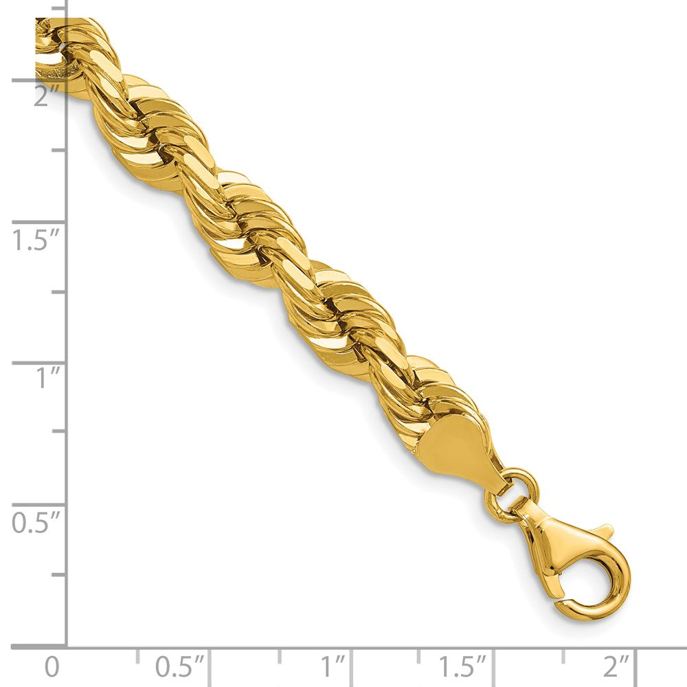 10K 7mm Diamond-Cut Rope Chain