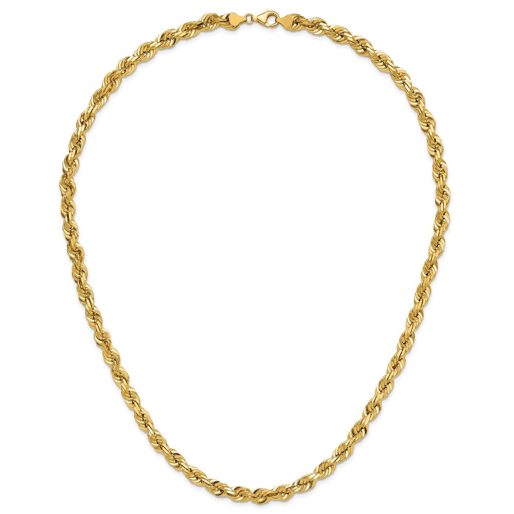 10K 7mm Diamond-Cut Rope Chain