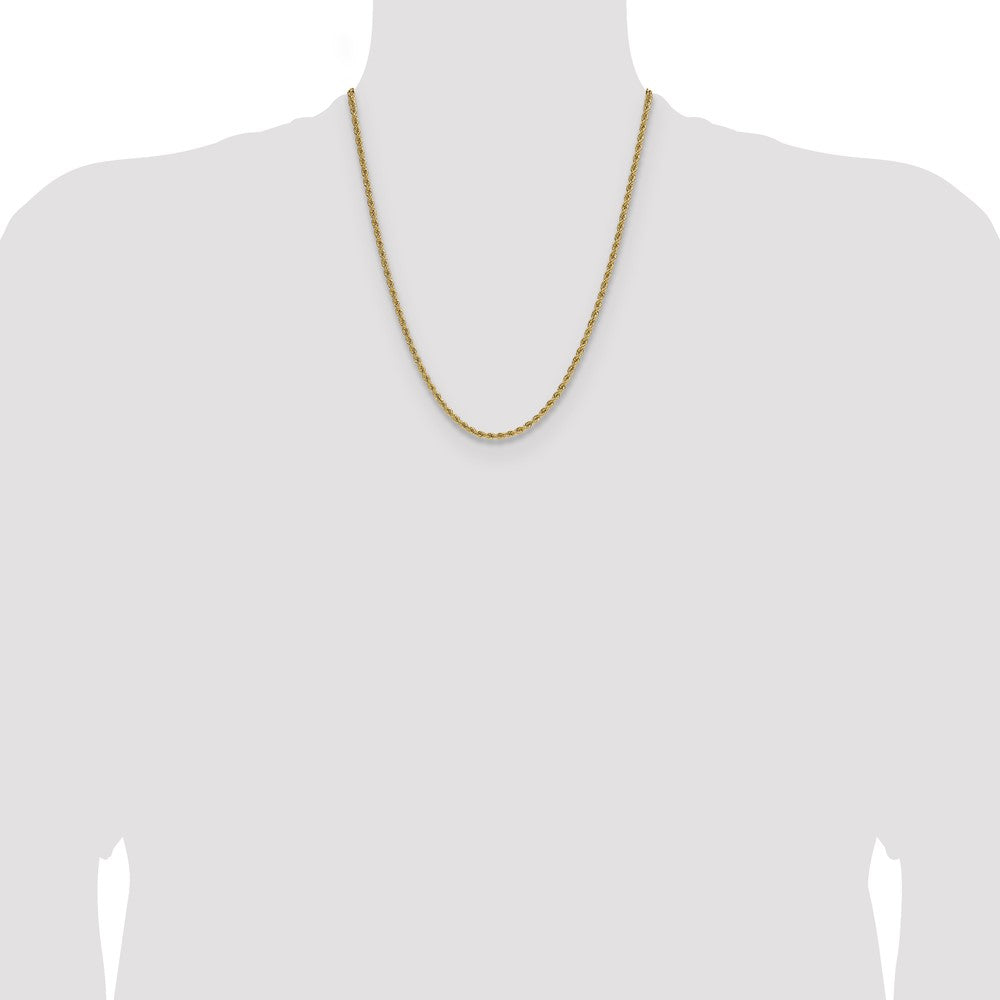 10k 2.75mm Solid Regular Rope Chain