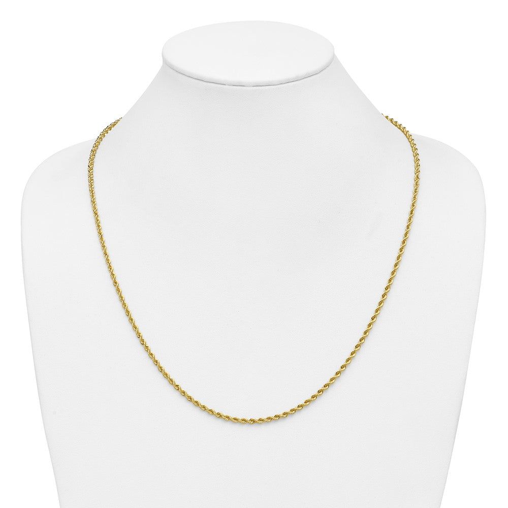 10k 2.75mm Solid Regular Rope Chain