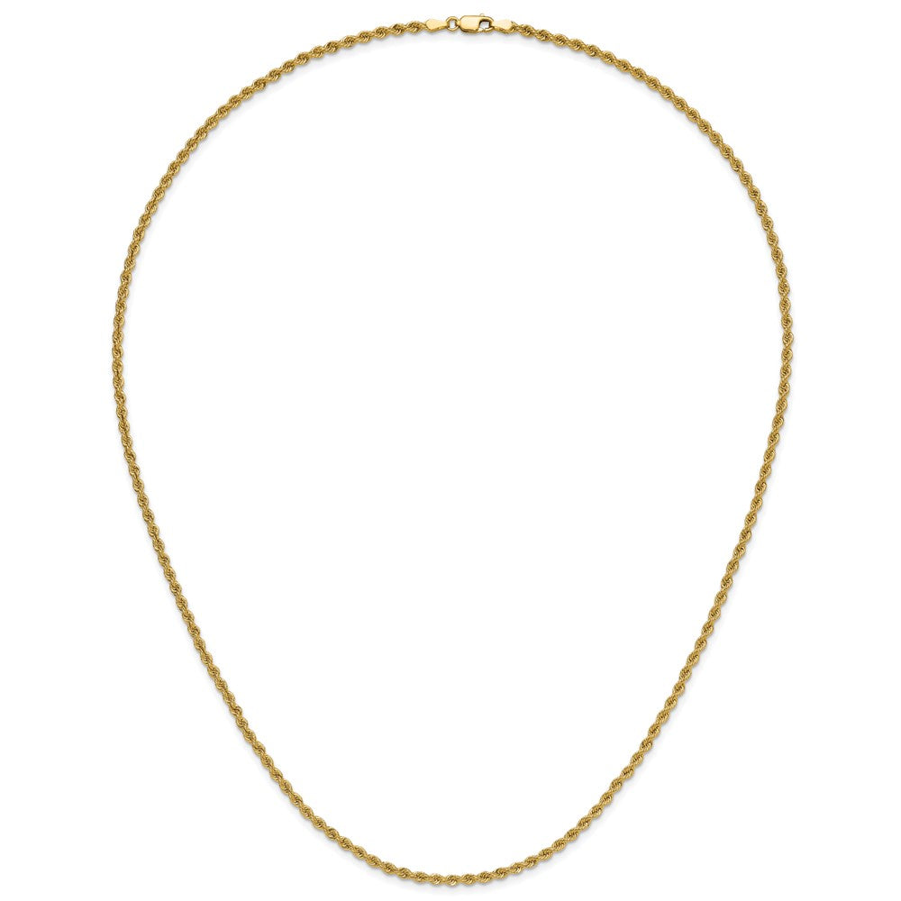10k 2.75mm Solid Regular Rope Chain