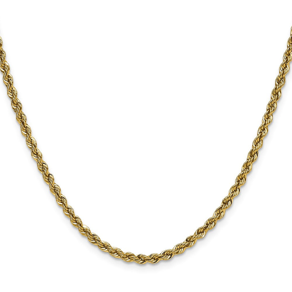 10k 3mm Solid Regular Rope Chain