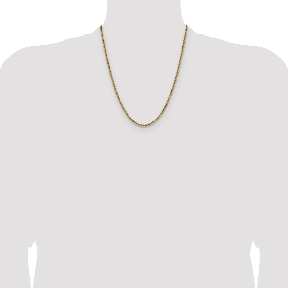 10k 3mm Solid Regular Rope Chain