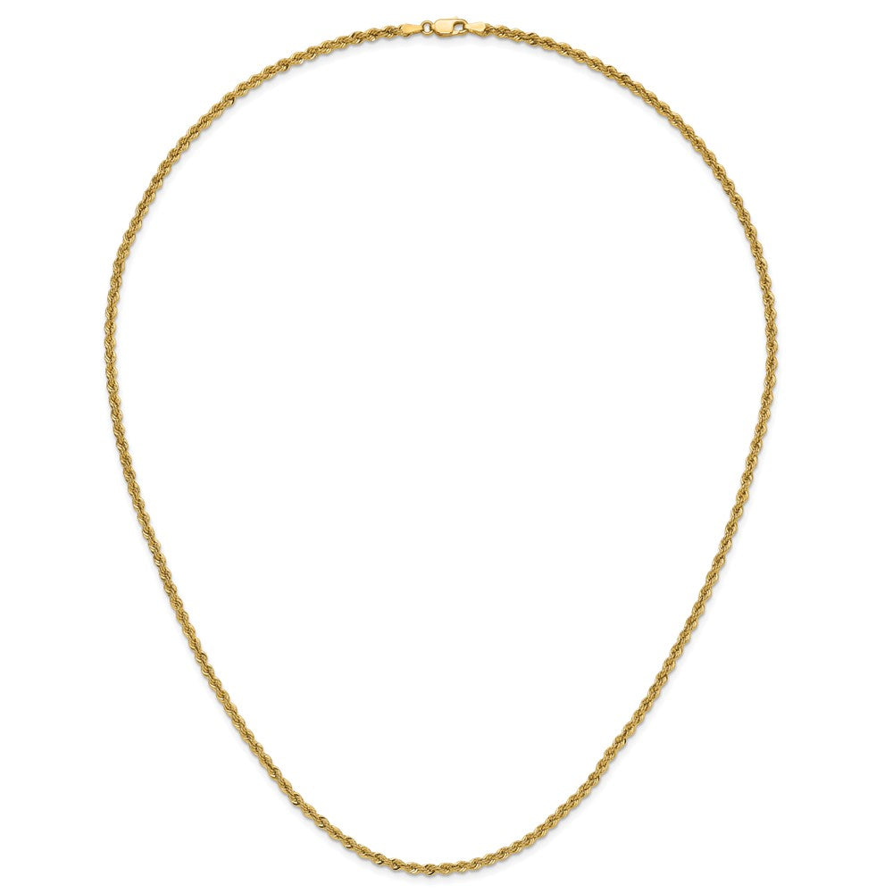 10k 3mm Solid Regular Rope Chain