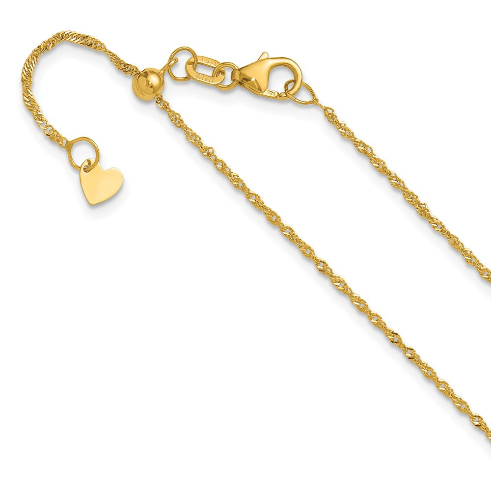 10K Adjustable 1.1mm Singapore Chain