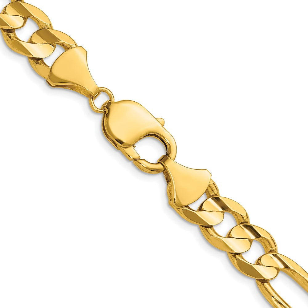 10K 10.0mm Concave Figaro Chain