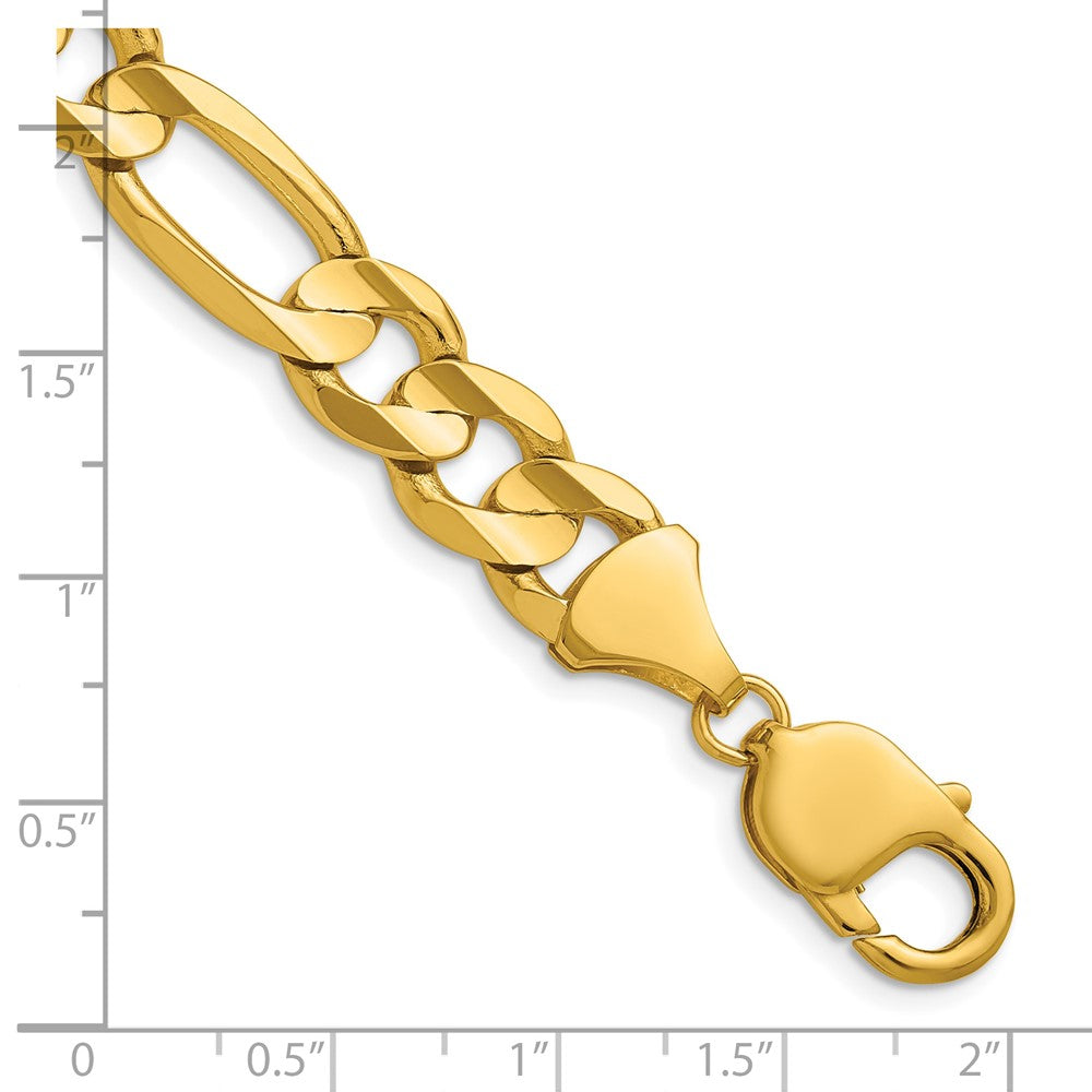 10K 10.0mm Concave Figaro Chain