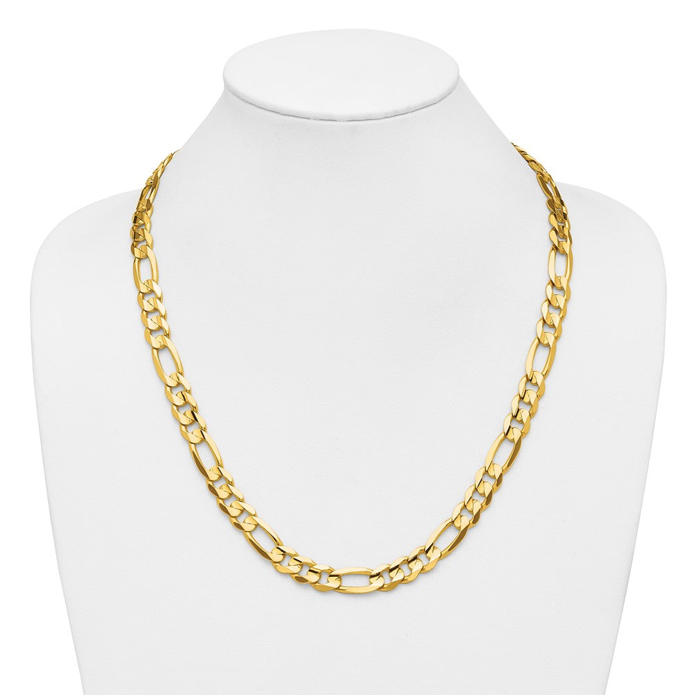 10K 10.0mm Concave Figaro Chain