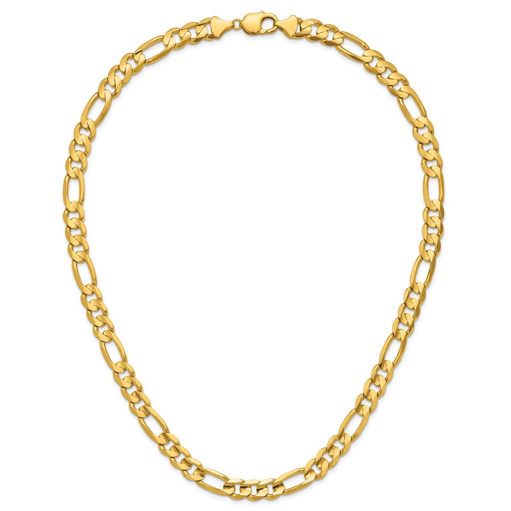 10K 10.0mm Concave Figaro Chain