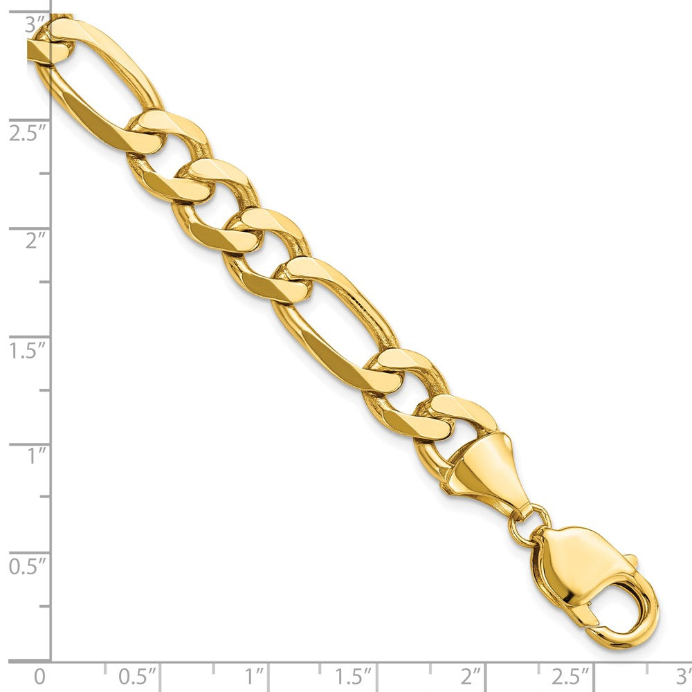10K 10.0mm Concave Figaro Chain