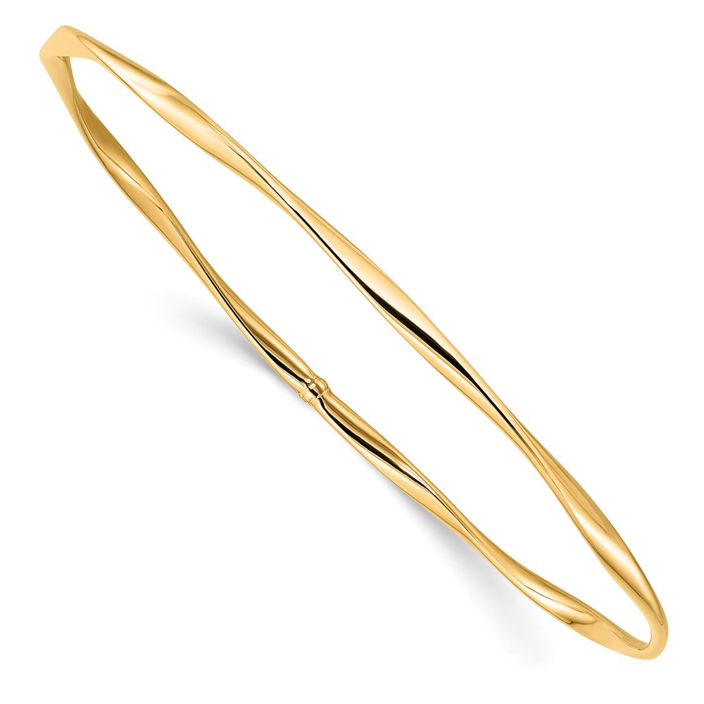 Polished;10K Yellow gold;Slip on;Twisted