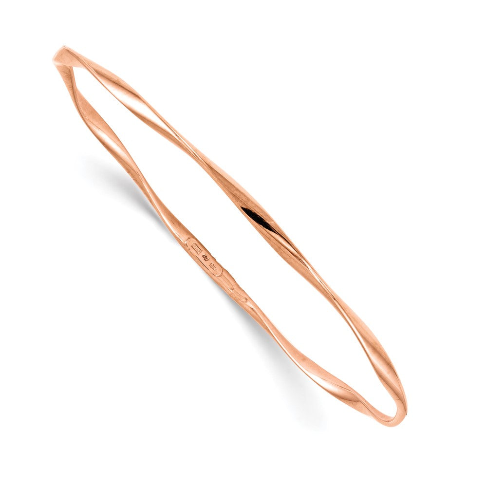 Polished;Slip on;10K Rose gold;Twisted