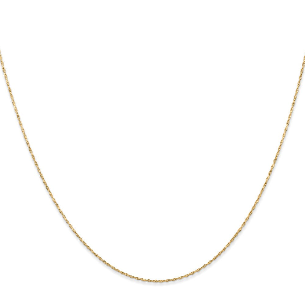 14K 22 inch Carded .5mm Cable Rope with Spring Ring Clasp Chain