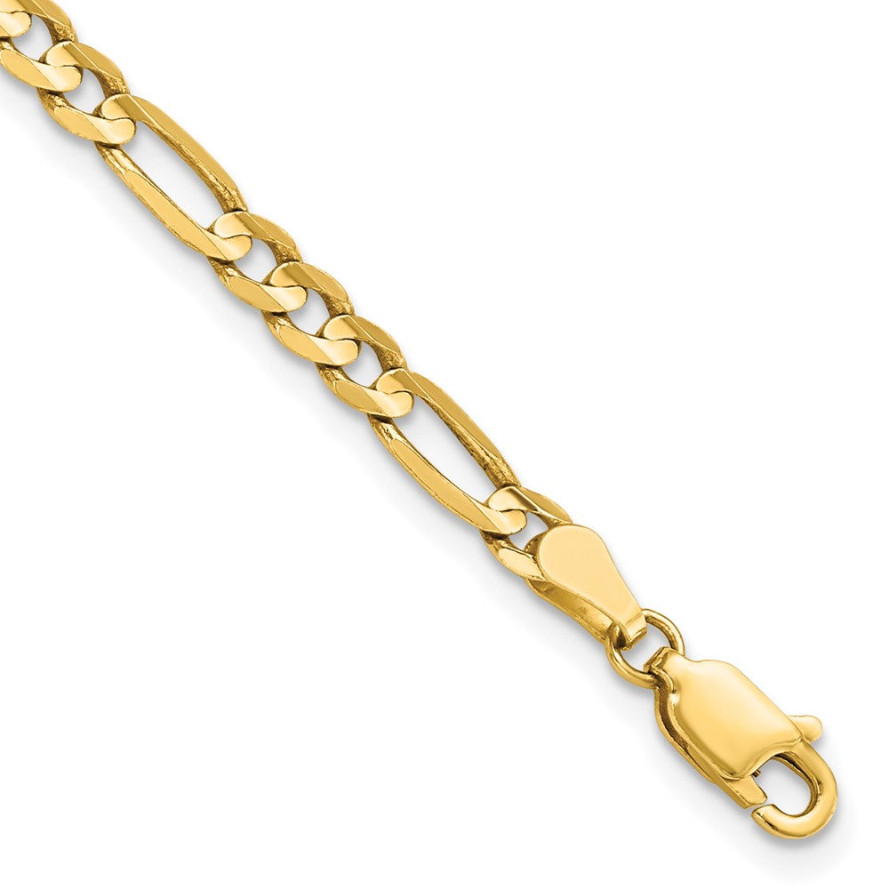 14k Yellow gold;Lobster;Flat;Diamond Cut;4mm thick