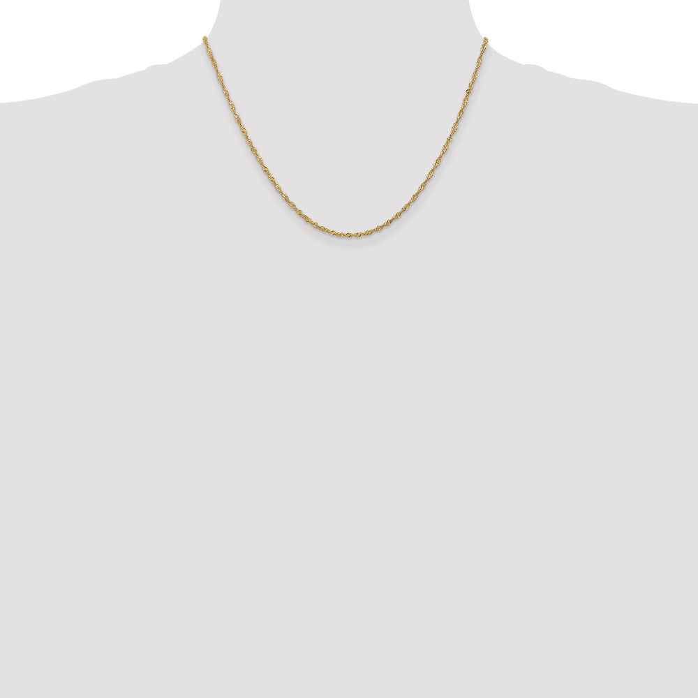 14K 1.6mm Singapore Chain