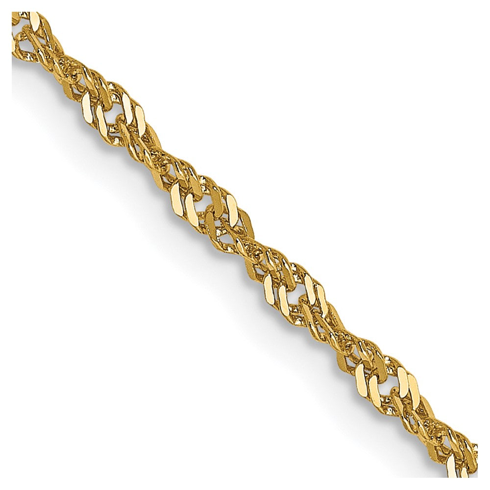 Diamond-cut;14k Yellow gold;Lobster