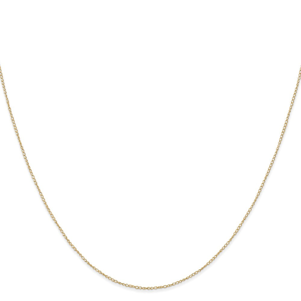 14K 18 inch Carded .42mm Curb with Spring Ring Clasp Chain