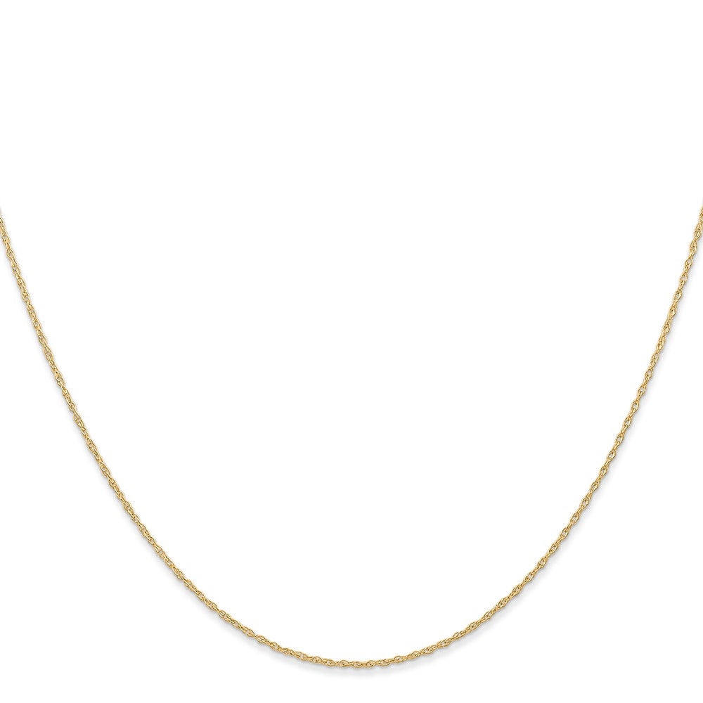 14K 16 inch Carded .6mm Cable Rope with Spring Ring Clasp Chain