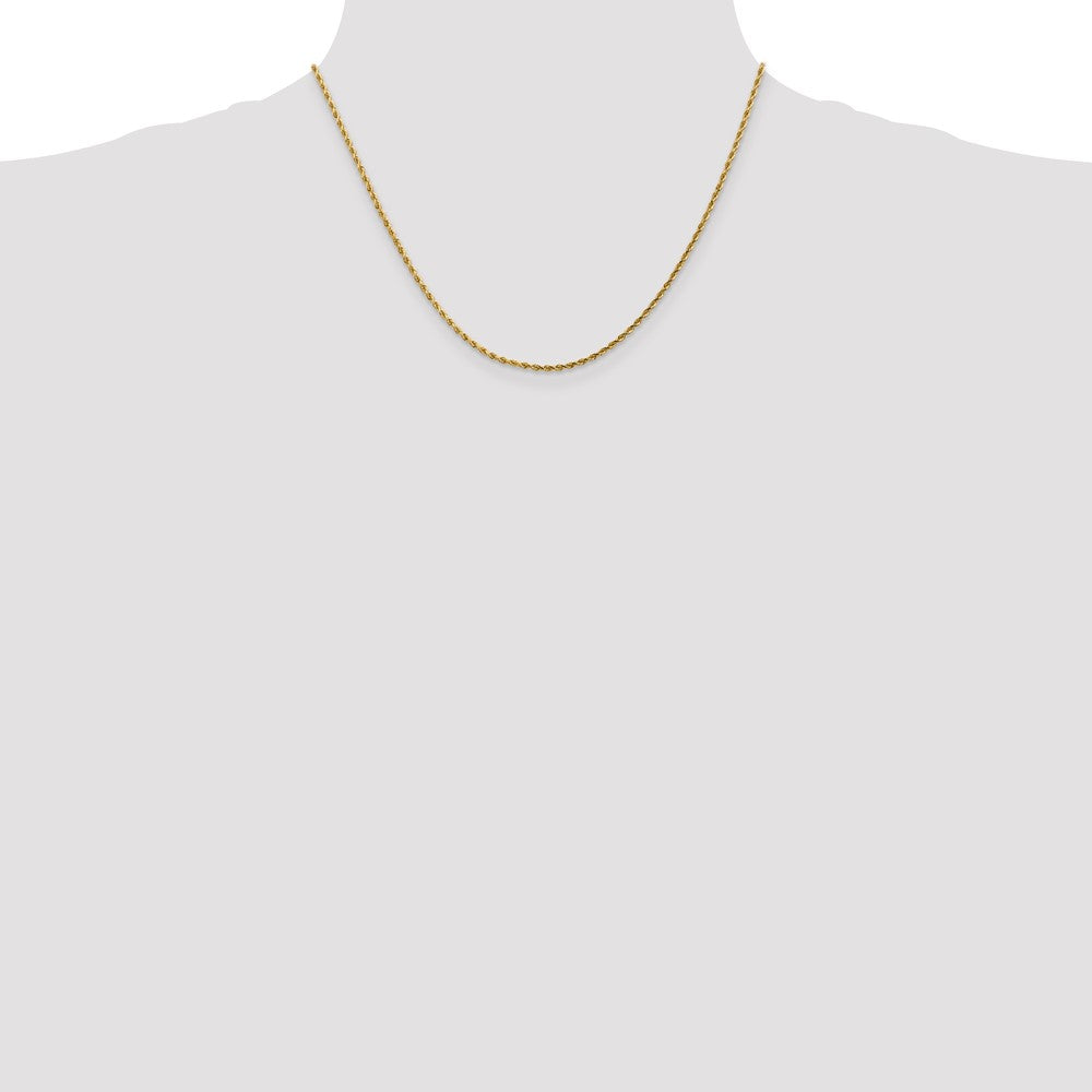 14K 1.75mm Diamond-Cut Rope Chain