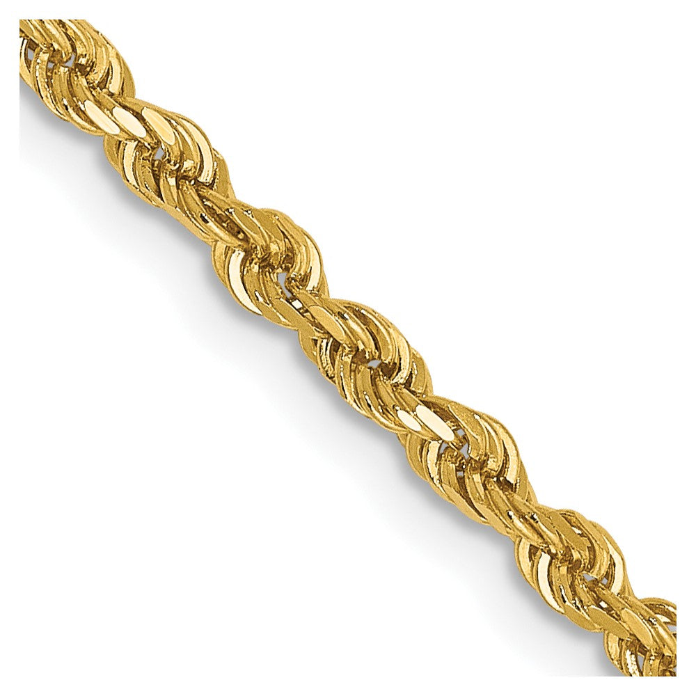 Solid;Diamond-cut;14k Yellow gold;Lobster;18in chain