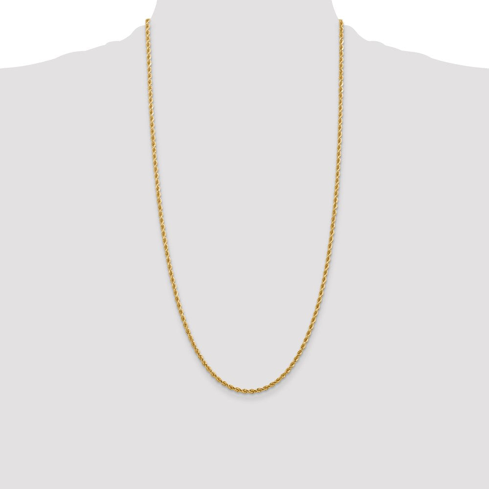 14K 2.75mm Diamond-Cut Rope Chain