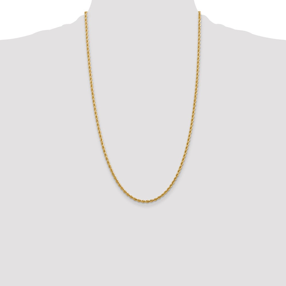 14K 2.75mm Diamond-Cut Rope Chain