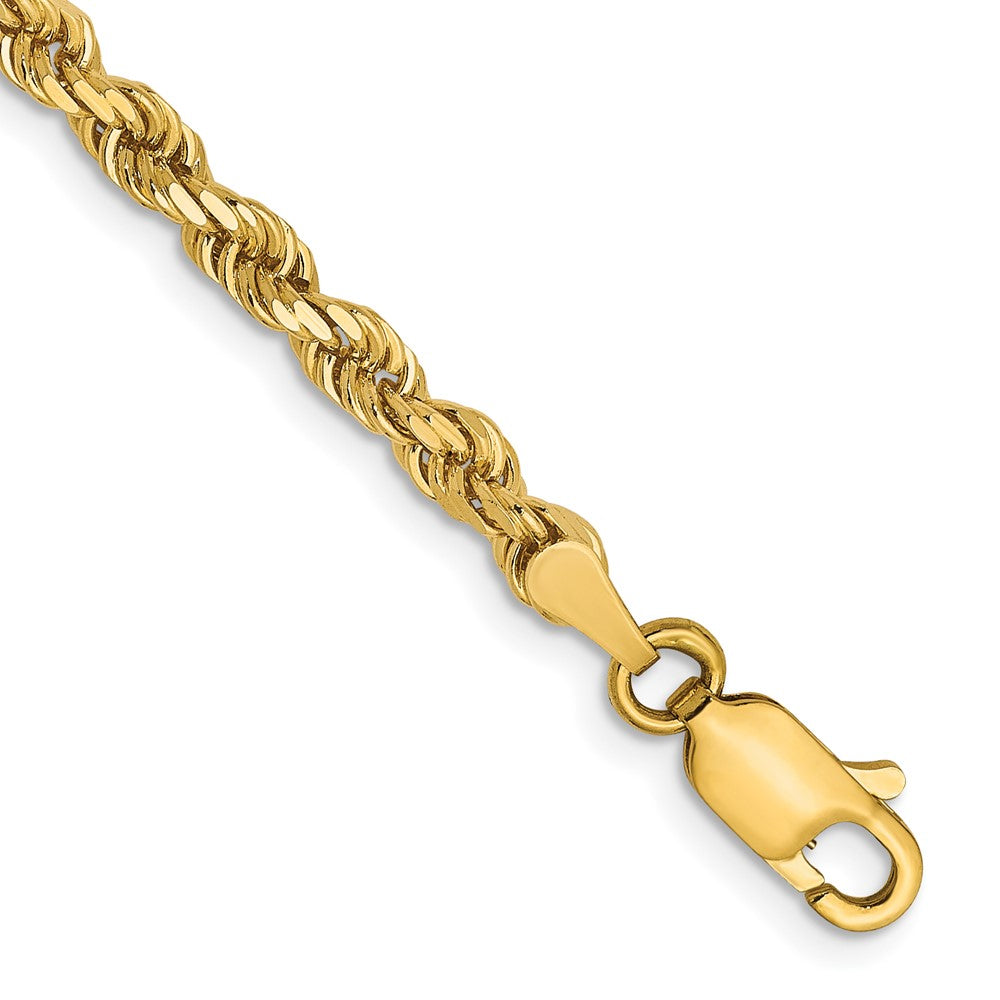 Solid;Diamond-cut;14k Yellow gold;Lobster