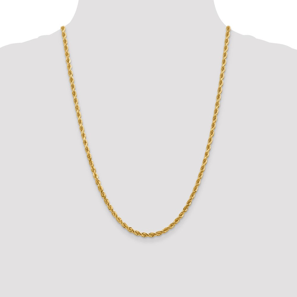 14K 4mm Diamond-Cut Rope Chain