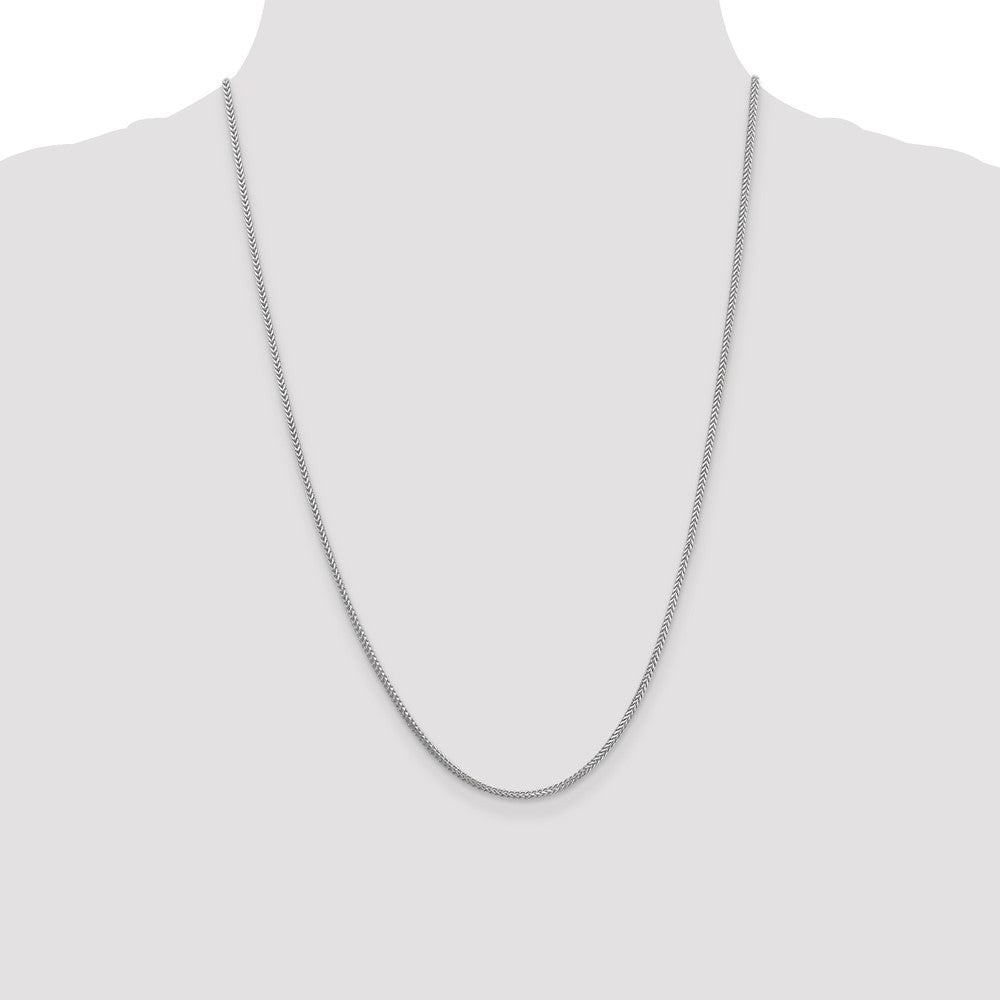 14K White Gold 1.25mm Franco Chain