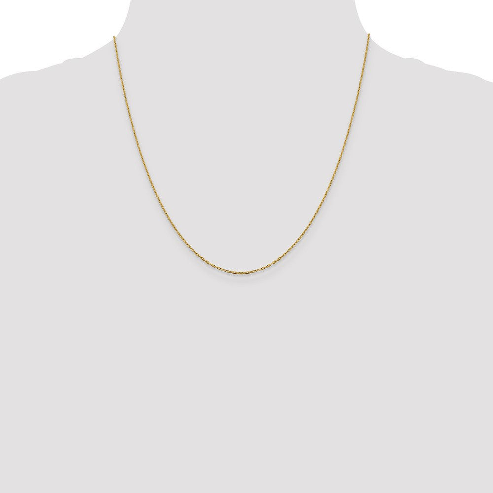 14K 1mm D/C Open Long Link Cable Chain