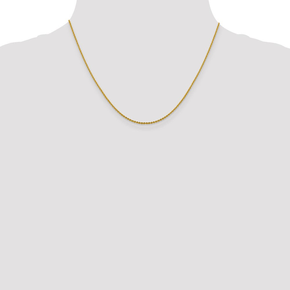 14K 1.40mm D/C Oval Link Chain