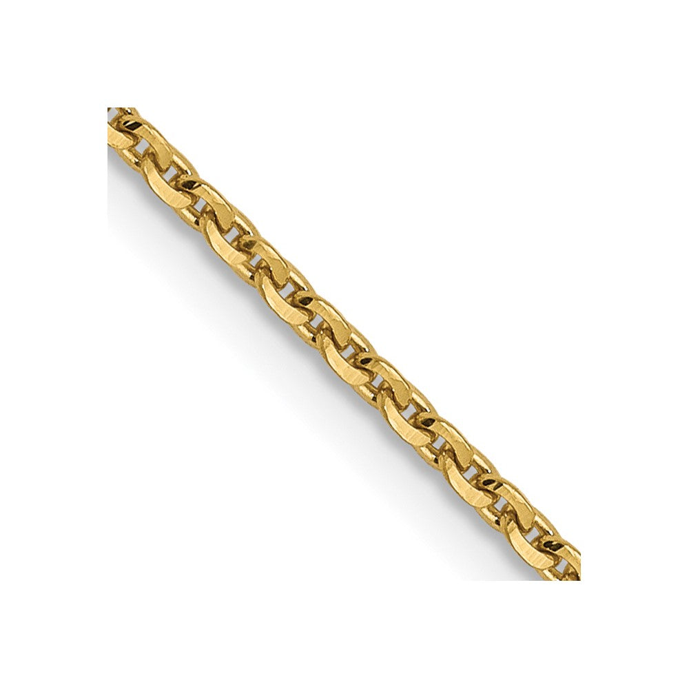14k Yellow gold;Lobster;Oval;Open;Diamond Cut