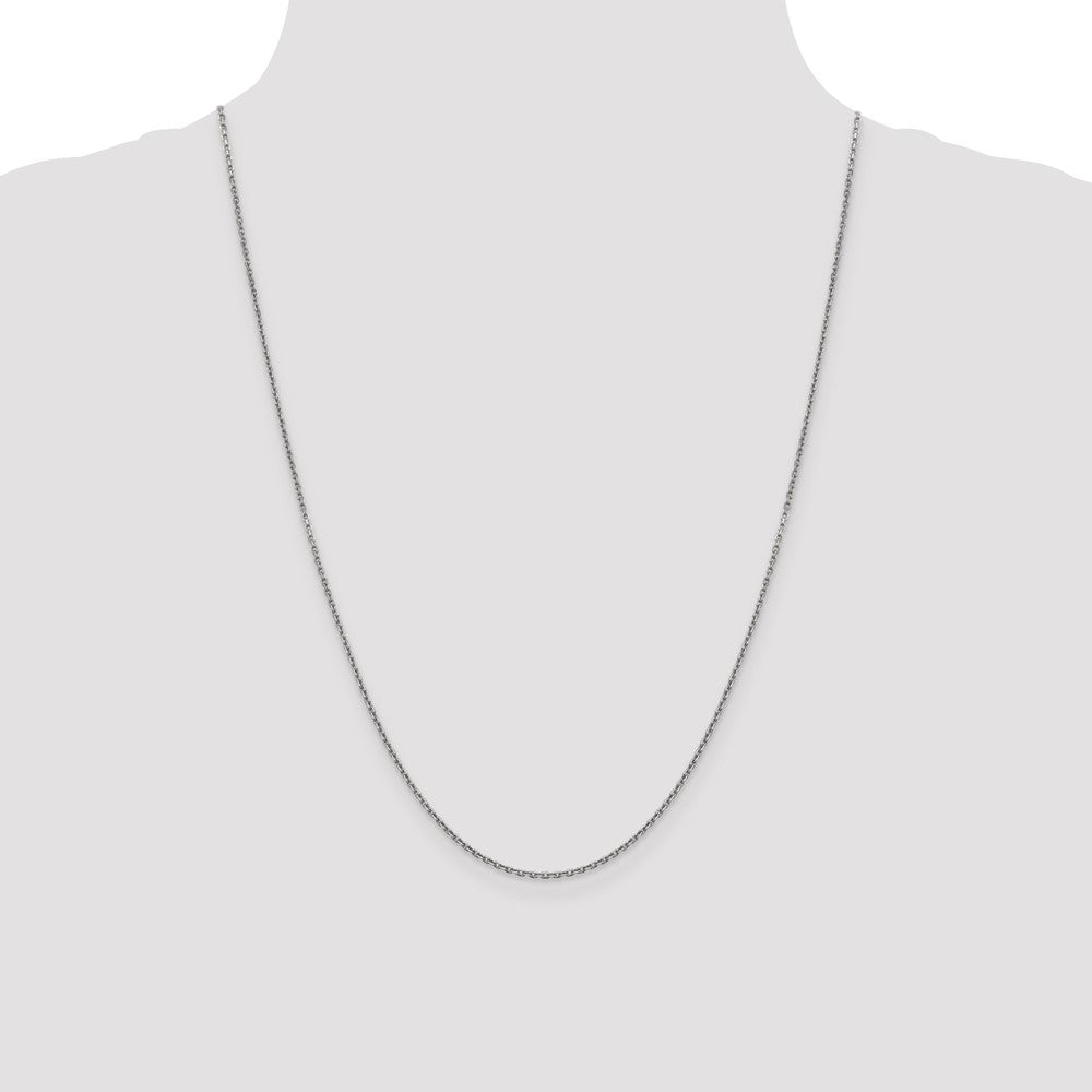14K White Gold 1.5mm D/C Cable Chain
