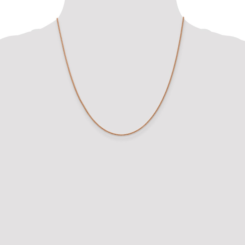 14K Rose Gold 1mm D/C Open Franco Chain