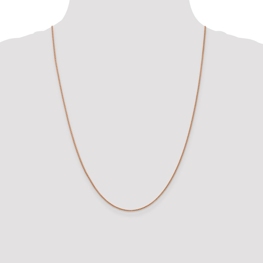 14K Rose Gold 1mm D/C Open Franco Chain