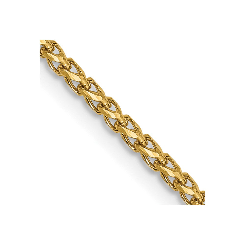 Diamond-cut;14k Yellow gold;Fancy lobster;Open