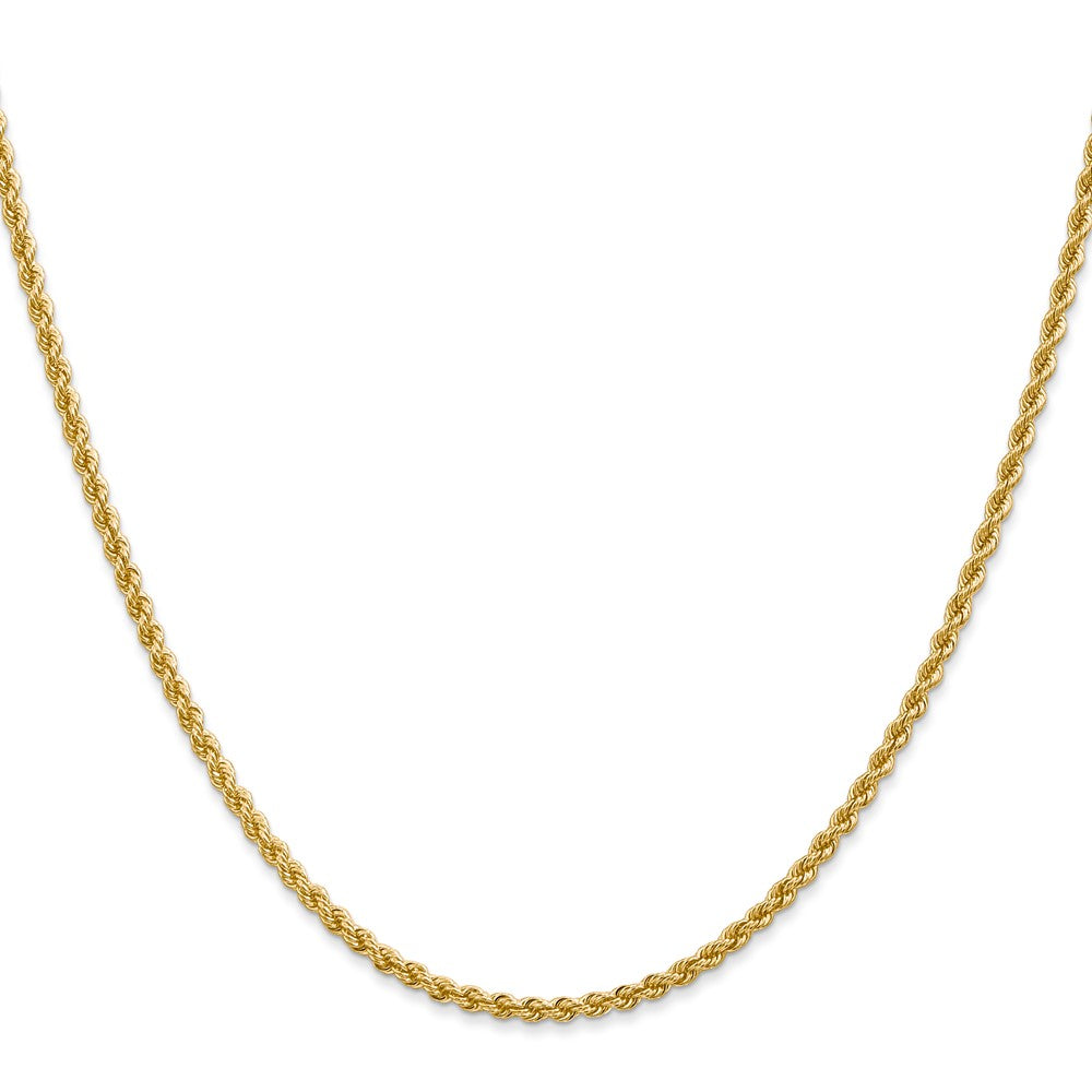 14K 2.25mm Solid Regular Rope Chain