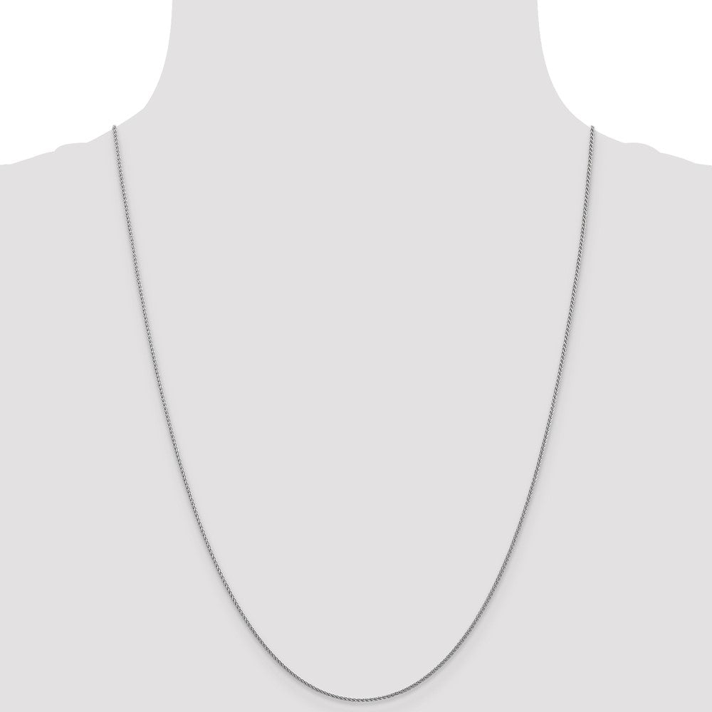 14K White Gold 1mm D/C Spiga Chain