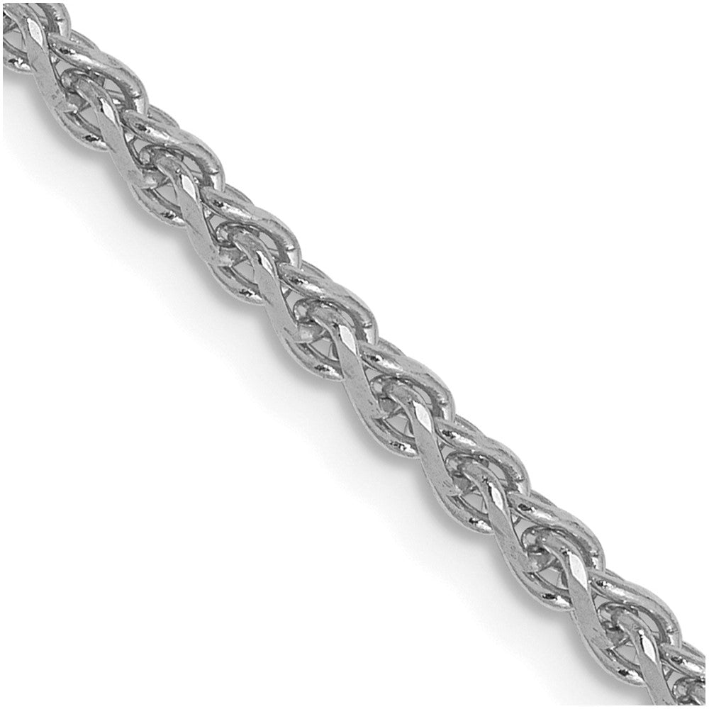 Solid;14K White gold;Lobster;Diamond Cut