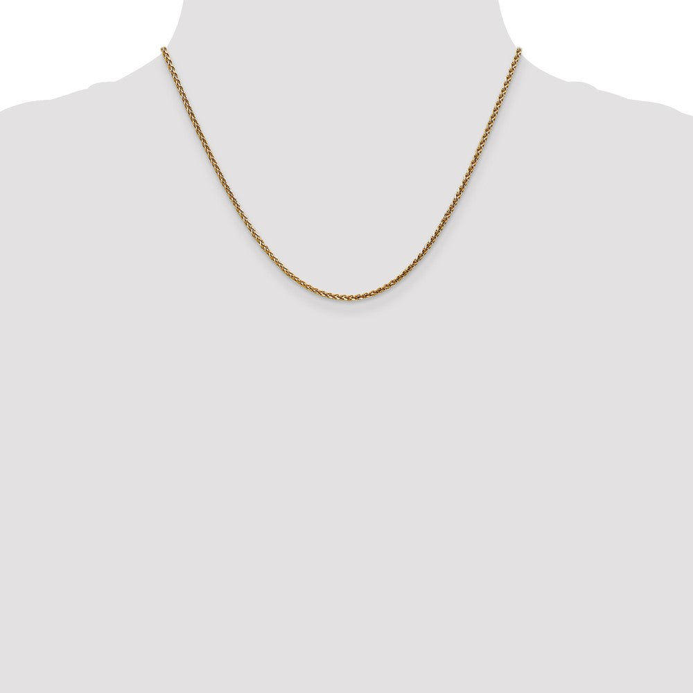 14K 1.8mm Solid D/C Spiga Chain