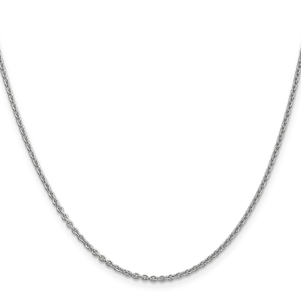 14K White Gold 1.8mm Round Cable Chain
