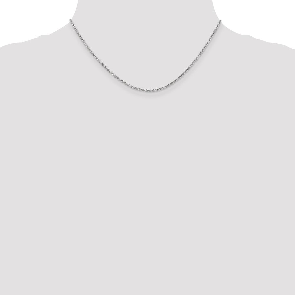 14K White Gold 1.8mm Round Cable Chain