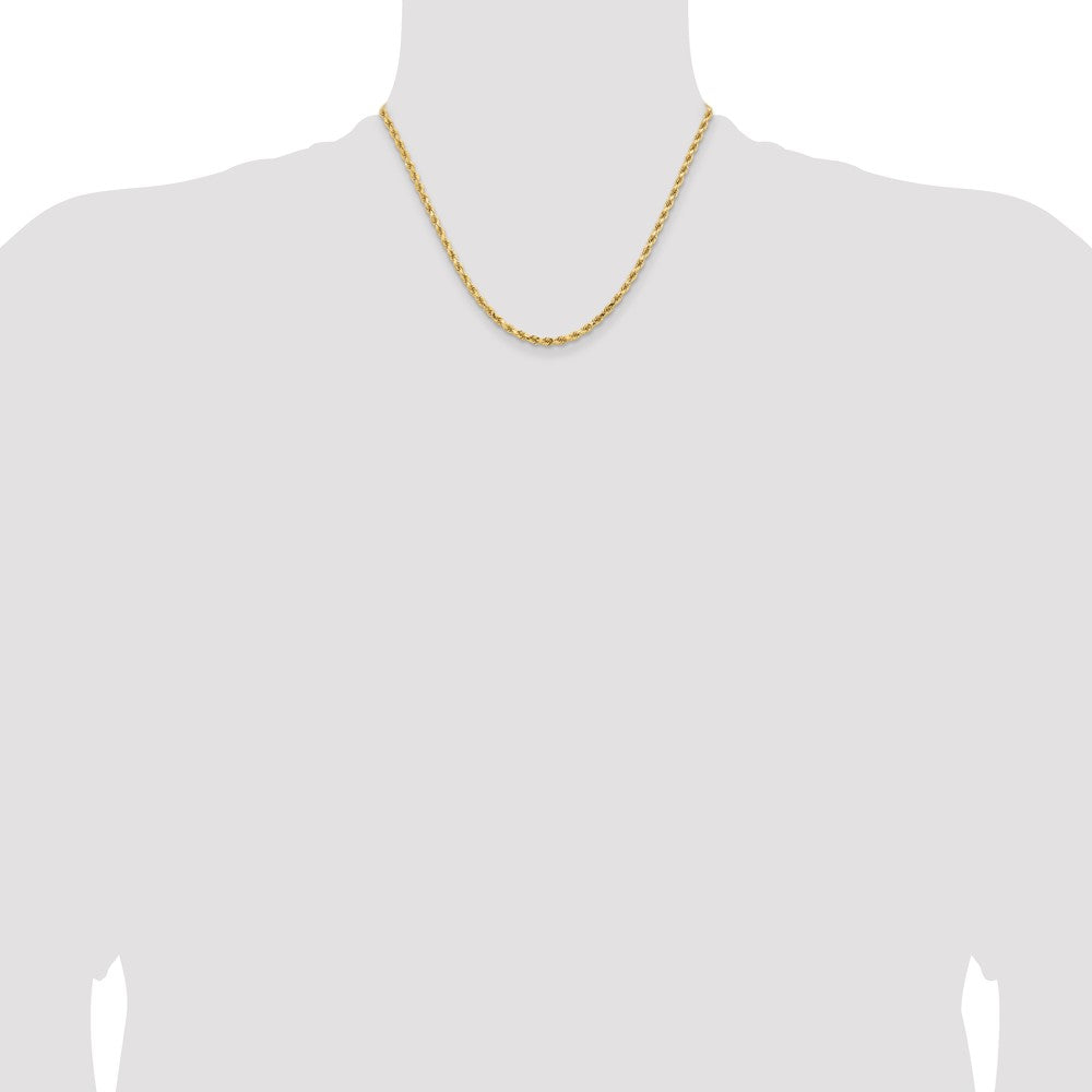 14K 3.25mm Diamond-Cut Rope Chain