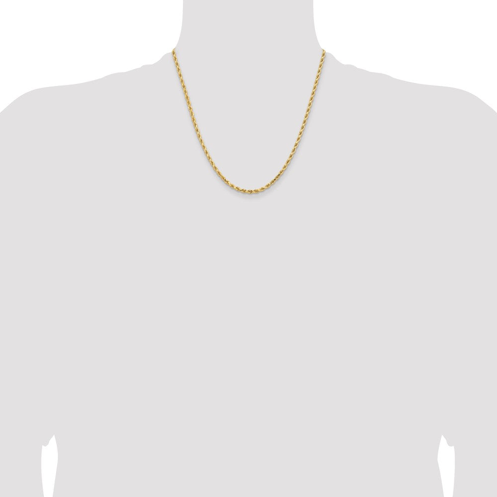 14K 3.25mm Diamond-Cut Rope Chain