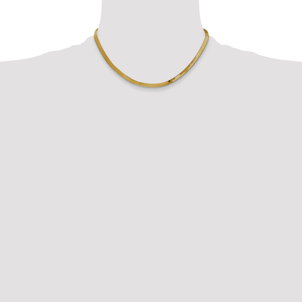 14k 4mm Silky Herringbone Chain