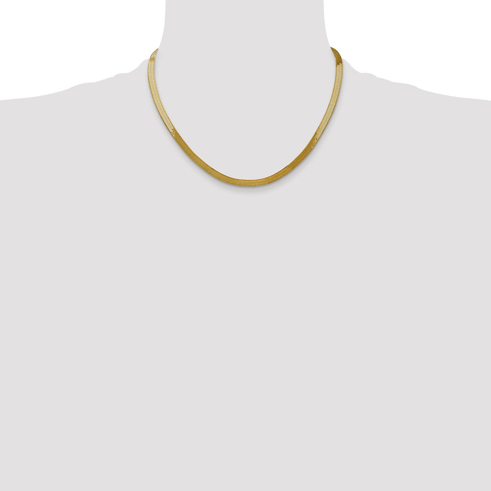 14k 5mm Silky Herringbone Chain